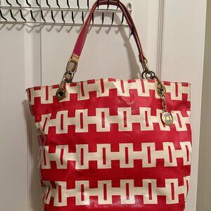 Tommy Hilfiger Pink & White Tote Bag